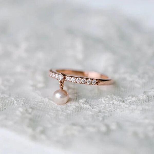 PEARL DANGLE RING - Mim Diamond