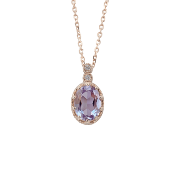 Oval Alexandrite Pırlanta Kolye - Mim Diamond