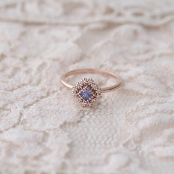 TANZANITE SQUARE RING - Mim Diamond