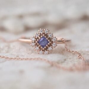 TANZANITE SQUARE RING - Mim Diamond