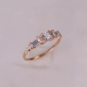 WHITE ART DECO RING - Mim Diamond