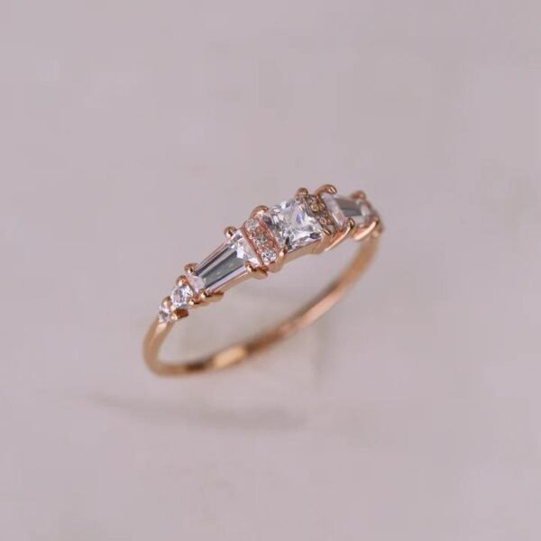 WHITE ART DECO RING - Mim Diamond