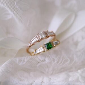 WHITE ART DECO RING - Mim Diamond