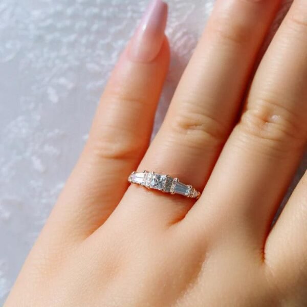 WHITE ART DECO RING - Mim Diamond