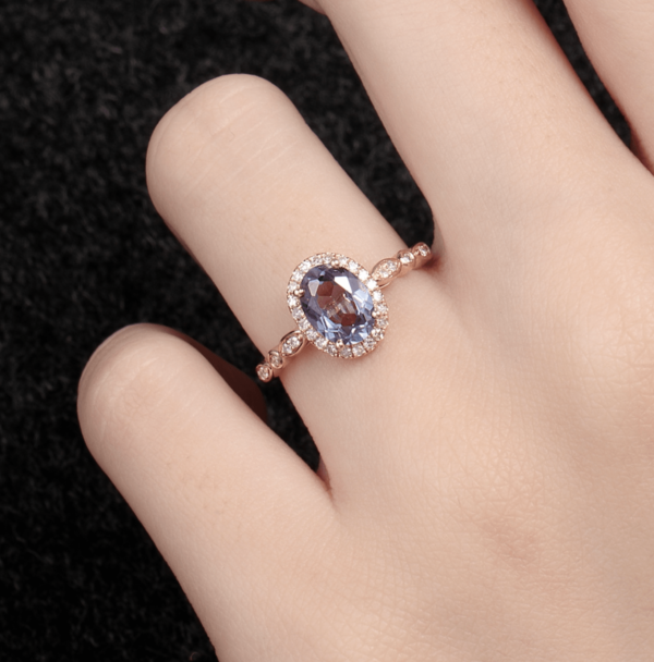 Vintage Oval Alexandrite Işık Halkası Yüzük - Etamin